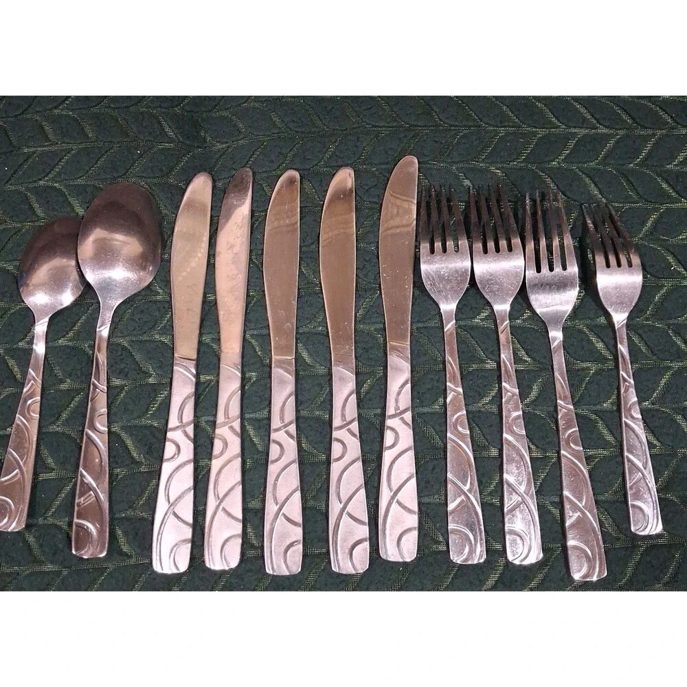 Cambridge CONQUEST Stainless Silverware Flatware Set Forks Knife Spoons * 5-pcs
